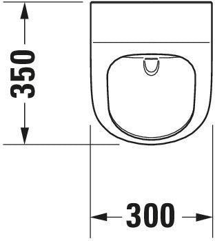 DURAVIT Urinal Soleil by Starck, spülrandlos, weiß, Zulauf hinten, Abgang horizontal