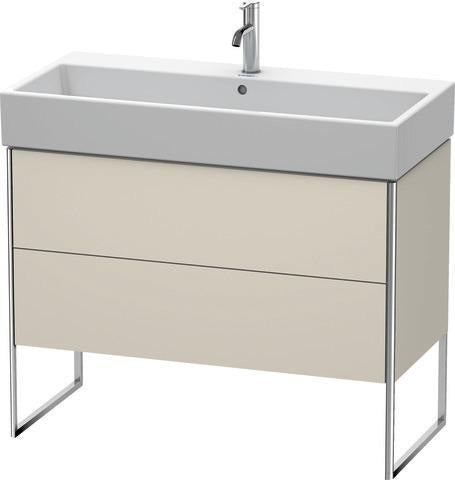 Duravit XSquare Waschtischunterbau 984x731x460 mm mit integriertem Fußgestell, s-matt ES Ahorn