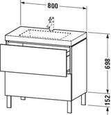 Duravit Waschtischset L-CUBE 800x480mm mit Vero Air Möbelwaschtisch, ohne Überlauf, s-matt