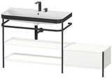 Duravit Waschtischset Happy D.2 Plus 1600x490mm taupe supermatt mit Hahnloch