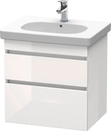 Duravit DuraStyle Waschtischunterbau 600 mm Eiche Terra/Weiß Matt, 2 Schubkästen, wandhängend