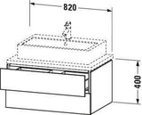 DURAVIT L-Cube Konsolenwaschtischunterbau 820 mm betongrau matt mit 2 Schubkästen