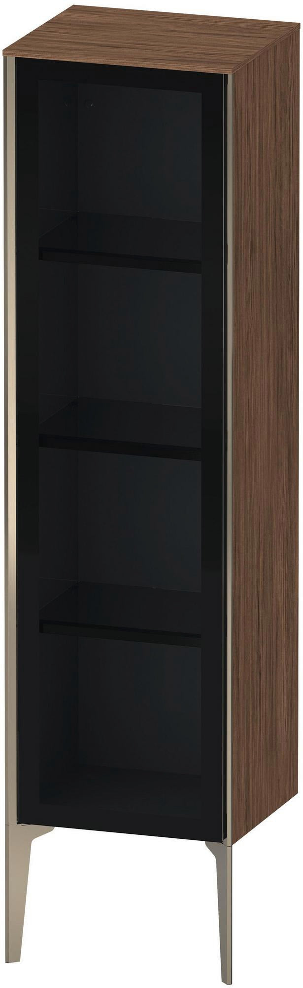 DURAVIT XViu Halbhochschrank mit Glastür 1330 mm, rechts, champagner matt/weiß matt