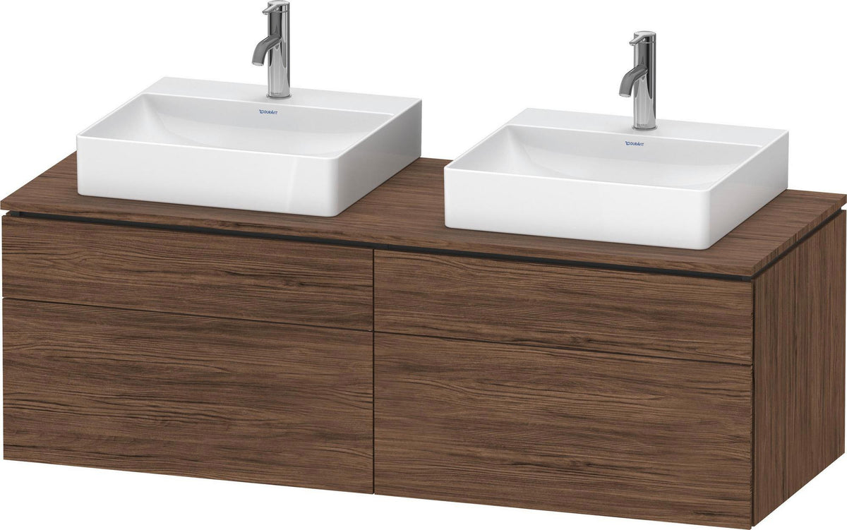 DURAVIT L-Cube Waschtischunterbau 1420 mm Taupe supermatt mit Tip-on und Soft-Close