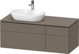 DURAVIT L-Cube Waschtischunterbau 1220 mm taupe supermatt mit Tip-On-Technik und Soft-Close