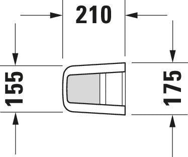 DURAVIT Standsäule ME by Starck aus Sanitärkeramik, weiß, 735 mm – rechteckig, bodenstehend