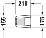 DURAVIT Standsäule ME by Starck aus Sanitärkeramik, weiß, 735 mm – rechteckig, bodenstehend