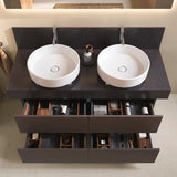 DURAVIT Balcoon Konsole 1400x370x550 mm mit Ausschnitt links, Lava Struktur
