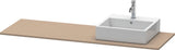 Duravit Konsole XSquare 1600 mm Basalt Matt mit 1 Ausschnitt links – Designer-Waschtischplatte von Kurt Merki jr.