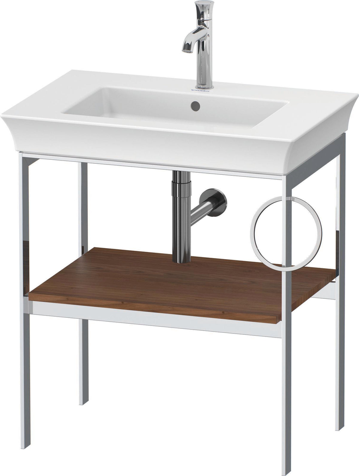 DURAVIT Metallkonsole White Tulip 684 mm, weiß seidenmatt, höhenverstellbar, von Philippe Starck