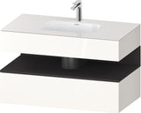 DURAVIT Qatego Einbauwaschtisch mit Konsolenwaschtischunterbau 1000 mm, 1 Auszug, antibakteriell