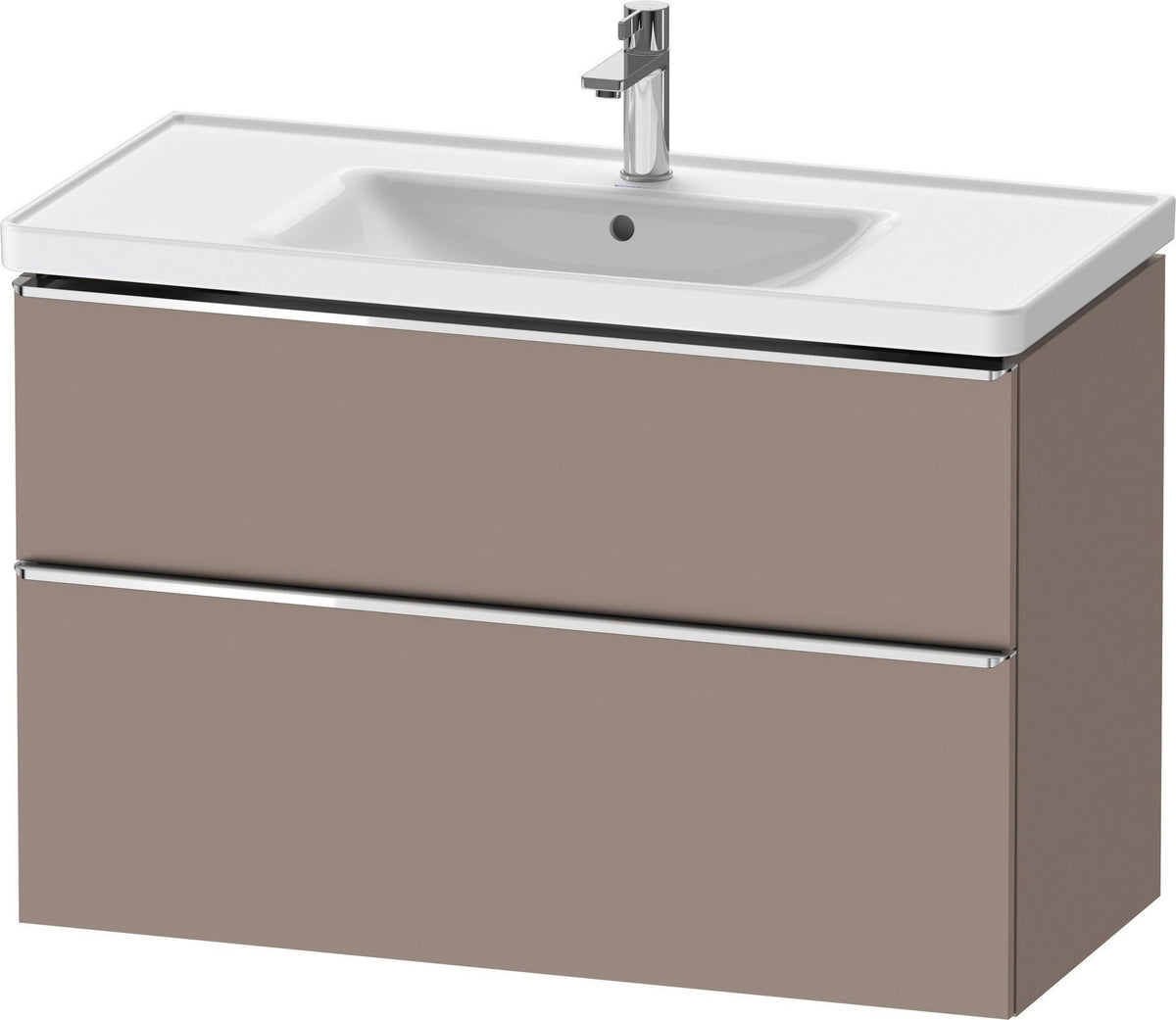 DURAVIT D-Neo Waschtischunterbau 984 mm betongrau matt mit Soft-Close und Bronze-Griff