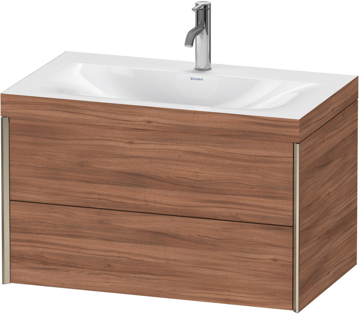 DURAVIT XViu c-bonded Waschtischset 800 mm wandhängend mit 2 Schubkästen und Tip-on-Technik