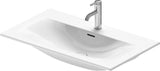 Duravit Viu Möbelwaschtisch 830 mm, weiß, mit Überlauf und Hahnlochbank