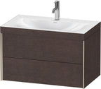 Spanplatte / Eiche / m.Viu,2Schubk.503x800x480mm 1Hl,champ. matt/eiche dunkel gb.RahmenC