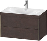 DURAVIT XViu c-bonded Waschtischset 800 mm wandhängend mit 2 Schubkästen und Tip-on-Technik
