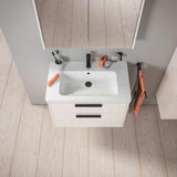 DURAVIT D-Code Halbhochschrank 400 mm, rechts, Basalt Matt, 1 Tür, Glasböden