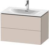 Duravit L-Cube Waschtischunterbau 820 mm weiß matt mit 2 Schubkästen und Tip-On-Technik