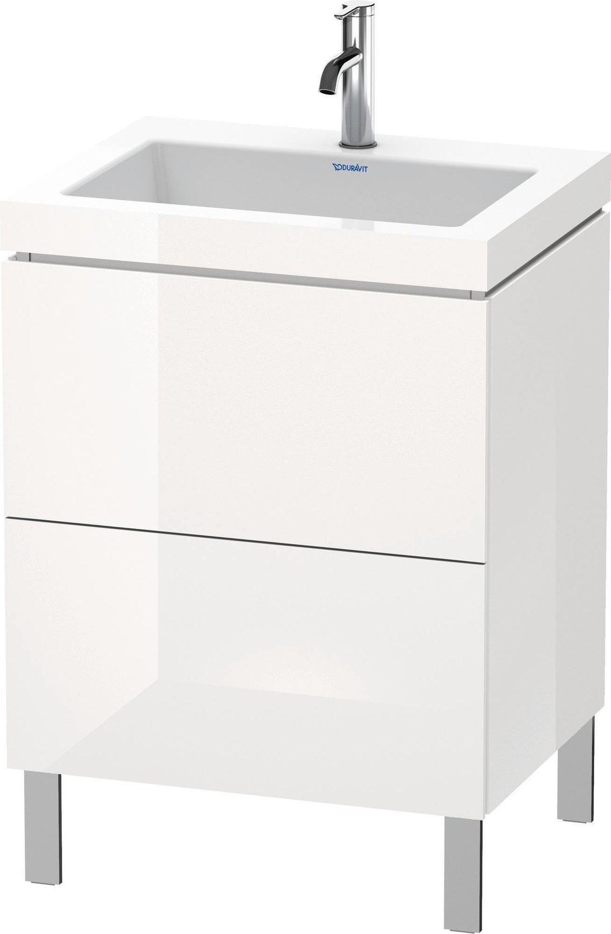 DURAVIT L-Cube c-bonded Waschtischset 698x600x480 mm, 2 Auszüge, Weiß Matt