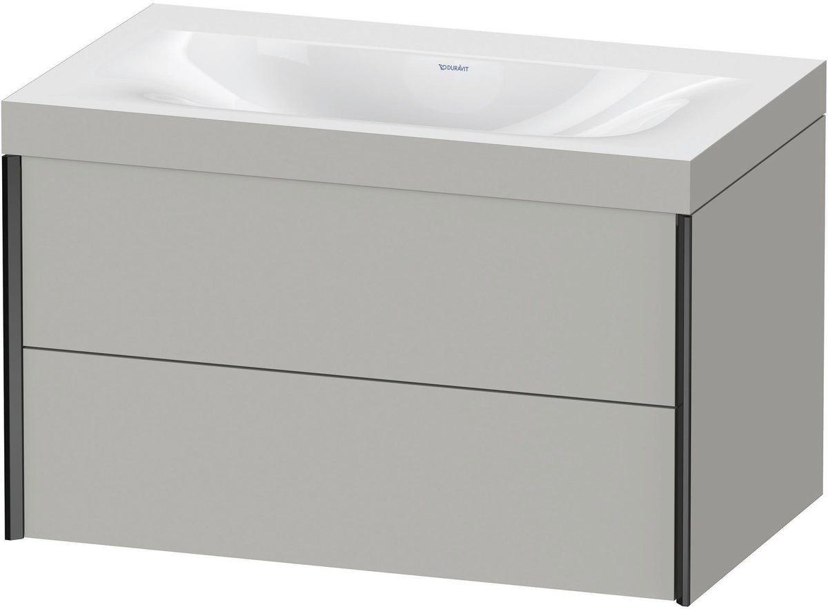 DURAVIT XViu c-bonded Waschtischset wandhängend 800x480x503mm mit 2 Schubkästen, Push-Open und Soft-Close