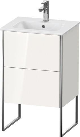 Duravit Waschtischunterbau XSquare Compact 592x510x418 mm weiß matt – 2 Auszüge, Fußgestell