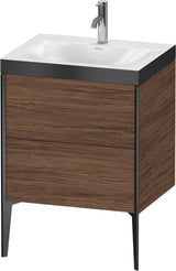 DURAVIT XViu c-bonded Waschtischunterbauset 610x600x480 mm Nussbaum Dunkel mit 2 Auszügen
