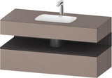 DURAVIT Qatego Studio F. A. Porsche Einbauwaschtisch mit Konsolenwaschtischunterbau 1200 mm Weiß Matt