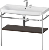 Duravit Happy D.2 c-shaped Waschtischset mit Metallkonsole, 975 mm, Taupe