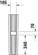 Duravit No.1 Standsäule weiß 190x170x720 mm – Bodenstehend, Keramik