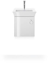 Duravit Handwaschbecken White Tulip 450 mm weiß mit WonderGliss – Wandhängend, 1 Hahnloch