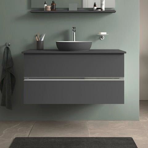 DURAVIT Sivida Spiegel Ablage 1000 mm Chrom/Nussbaum Matt – Badablage mit Befestigungsmaterial