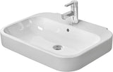 DURAVIT Waschtisch Happy D.2 650 mm mit Überlauf, 1 Hahnloch, WonderGliss, wandhängend