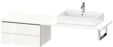 Duravit L-Cube Unterschrank 720 mm taupe supermatt mit 2 Schubkästen und Einrichtungssystem