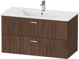 Duravit XBase Waschtischunterbau wandhängend 600 mm, 2 Schubkästen, weiß matt, Soft-Close