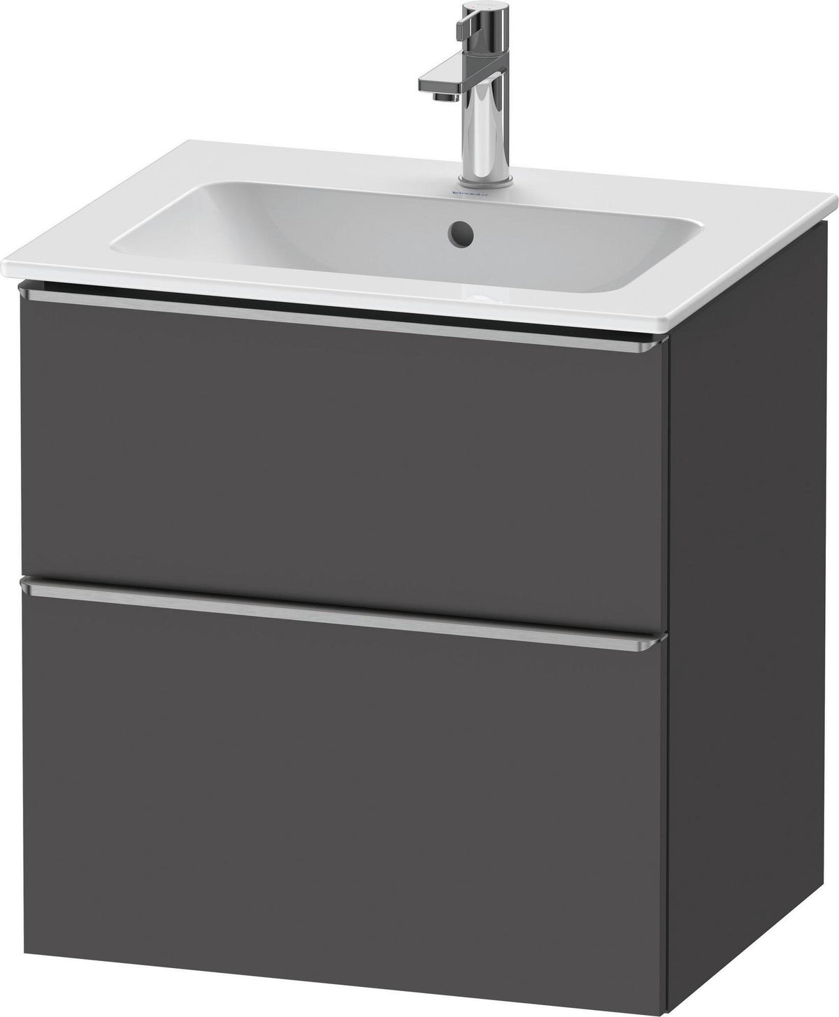 DURAVIT D-Neo Waschtischunterbau 610 mm Eiche Schwarz mit Bronze Griff – wandhängend