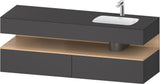 DURAVIT Qatego Einbauwaschtisch mit Konsolenwaschtischunterbau 1600 mm Weiß Matt