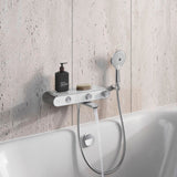 DURAVIT Handbrause MinusFlow 3-Jet D120 Rain/Pulse/Mono, Schwarz Matt – 120 mm Duschkopf mit Antikalk
