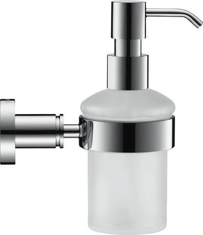 DURAVIT D-Code Seifenspender mit Glasflakon und verchromtem Messinghalter für Wandmontage