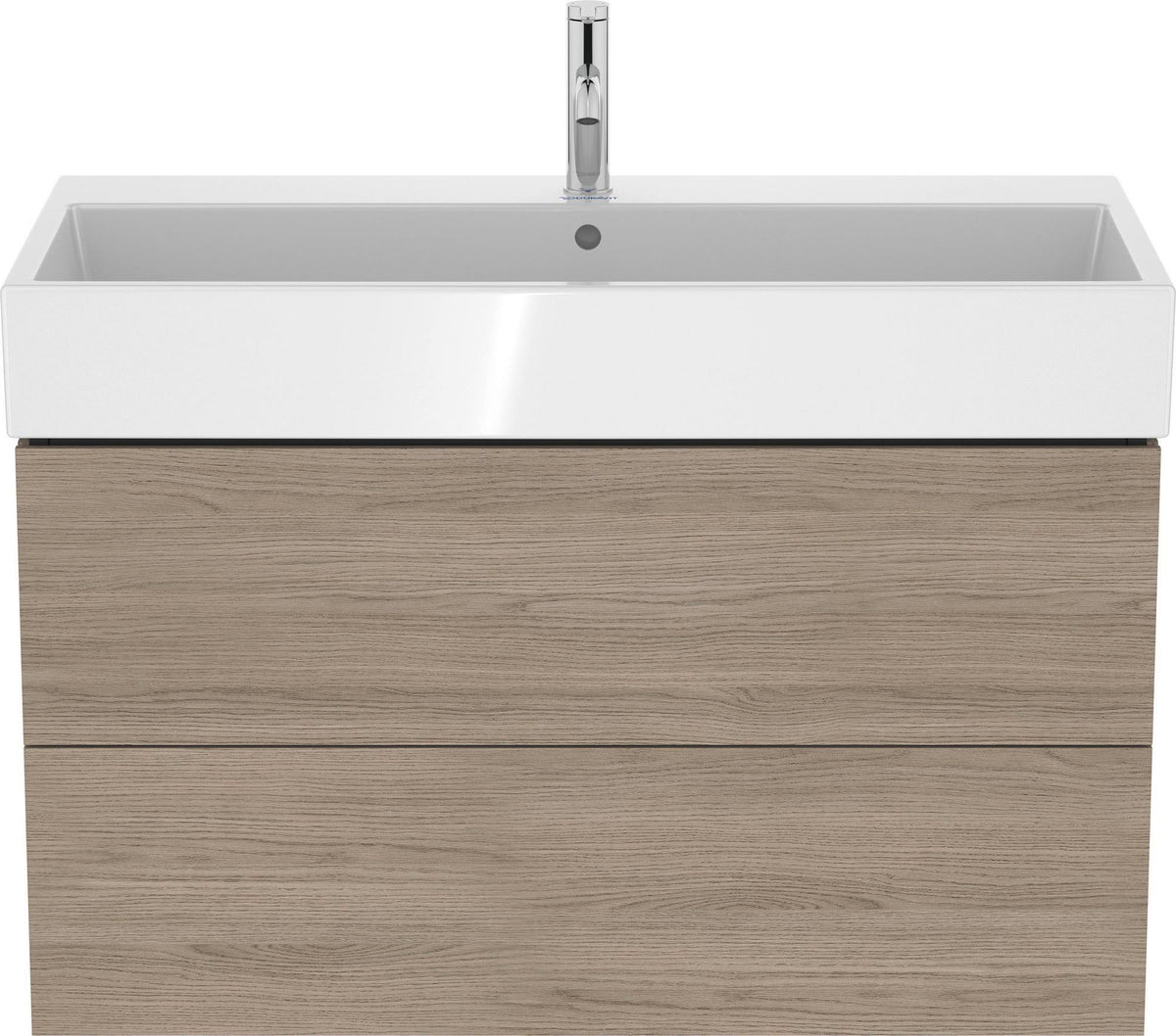 Duravit L-Cube Waschtischunterbau 984 mm Amerikanischer Nussbaum, 2 Schubkästen, wandhängend