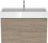 Duravit L-Cube Waschtischunterbau 984 mm Amerikanischer Nussbaum, 2 Schubkästen, wandhängend