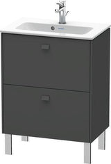 Duravit Waschtischunterbau Brioso Compact 683 mm betongrau matt mit 2 Auszügen