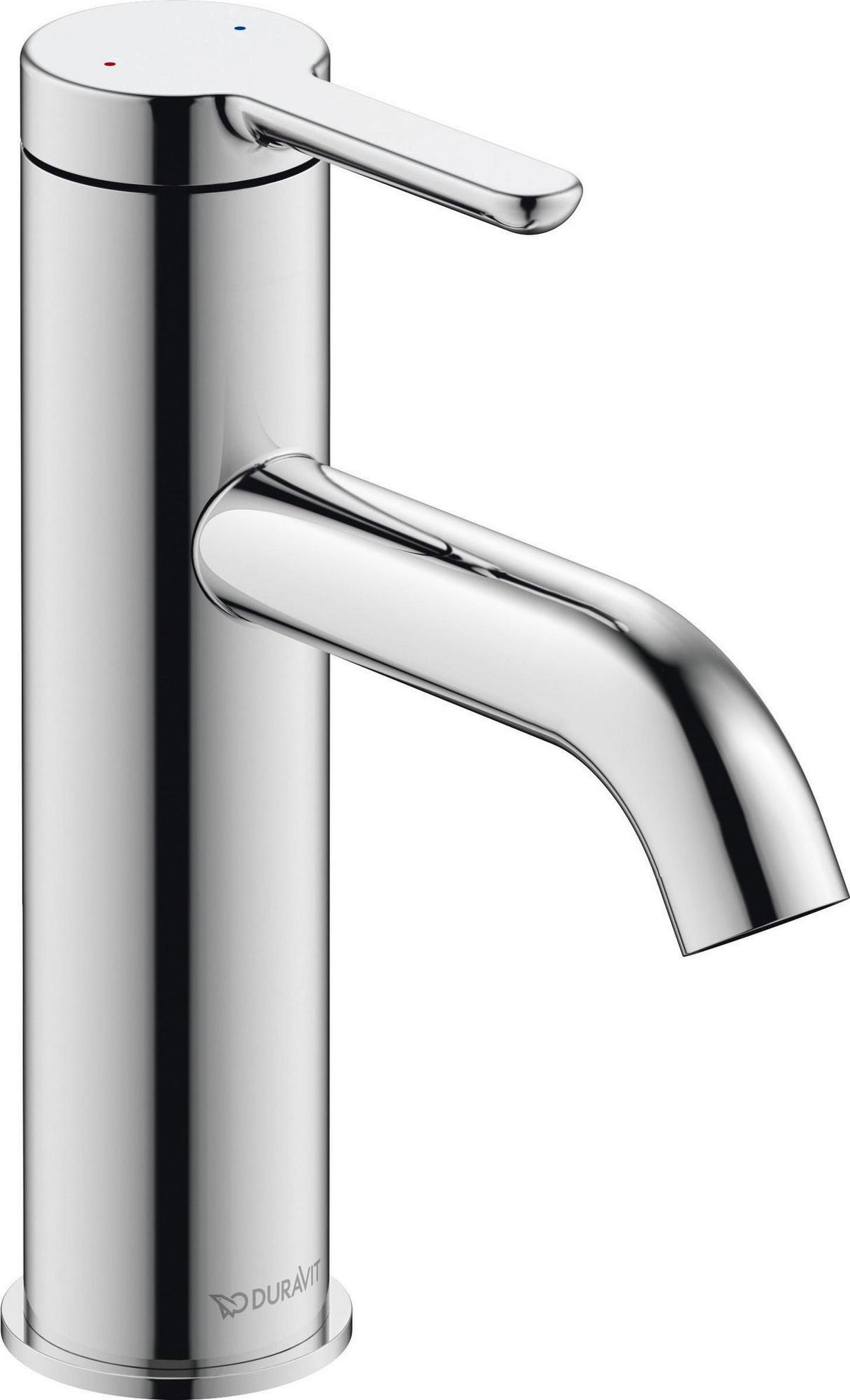 Duravit C.1 Einhebel-Waschtischmischer ohne Zugstange, Chrom – Keramikmischsystem, 113 mm Ausladung