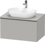 DURAVIT D-Neo Konsolenwaschtischunterbau 800 mm betongrau matt mit Bronze-Griff und Soft-Close-Auszug