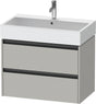 Duravit Ketho.2 Waschtischunterbau 784 mm wandhängend betongrau matt mit 2 Schubkästen