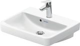 Duravit No.1 Handwaschbecken 500 mm weiß mit Überlauf und Hahnlochbank, wandhängend