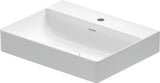 Duravit DuraSquare Waschtisch 600 mm weiß mit Hahnloch ohne Überlauf für Wandmontage