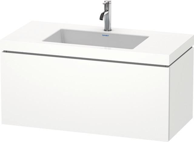 DURAVIT L-Cube Waschtischset 1000x480mm mit Vero Air Möbelwaschtisch, 1 Hahnloch, s-matt