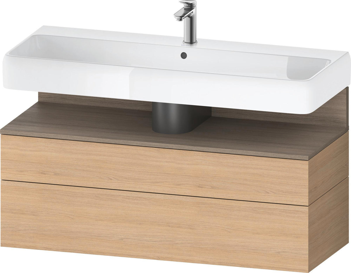 Duravit Qatego Waschtischunterbau 1190 mm Eiche Terra Matt mit Tip-On Technik