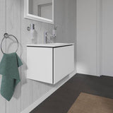 DURAVIT L-Cube Waschtischunterbau 620 mm, 1 Auszug, Weiß Matt, Wandmontage