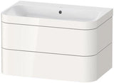 Duravit Waschtischset Happy D.2 Plus, 2 Schubkästen, 775x490 mm, Einrichtungssystem Ahorn Mitte Taupe Supermatt